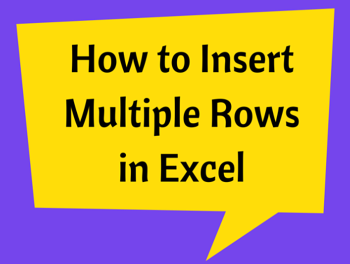 How to Insert Multiple Rows in Excel